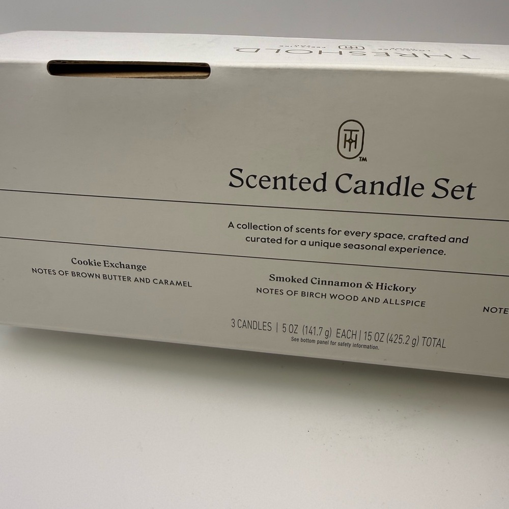 Threshold Scented Candle Set of 3 Fall/Winter Scents 5oz Each - Picture 5 of 7